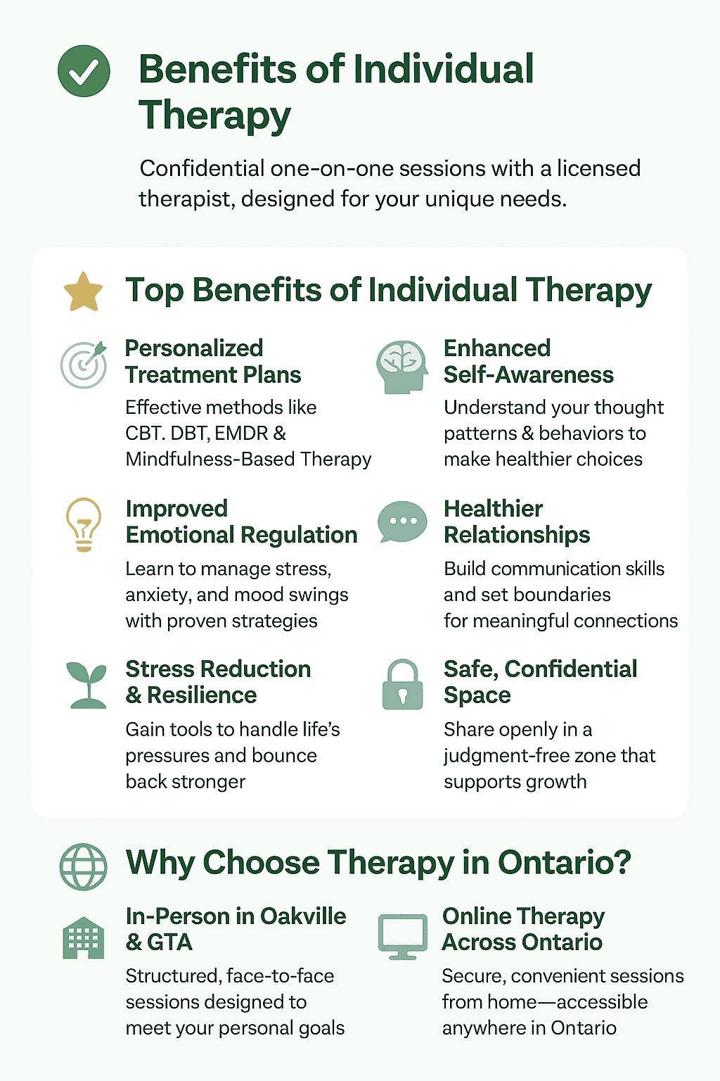 Infographic: Benefits of Individual Therapy Top Benefits of Individual Therapy