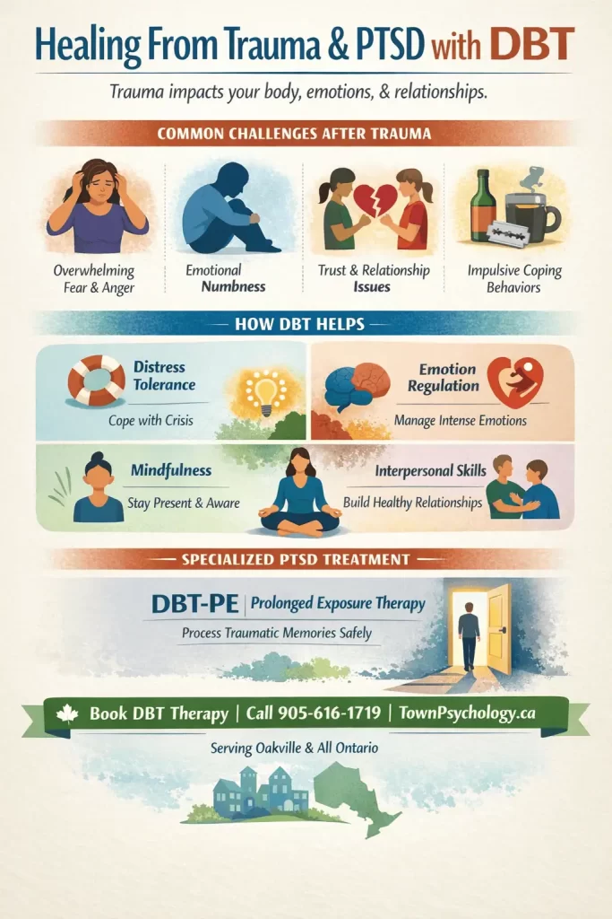 DBT for Trauma and PTSD Infographic